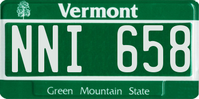 VT license plate NNI658