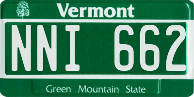 VT license plate NNI662
