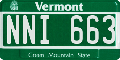 VT license plate NNI663