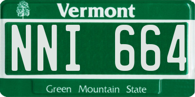 VT license plate NNI664