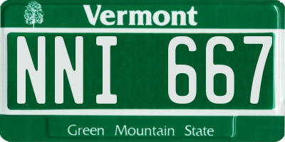 VT license plate NNI667