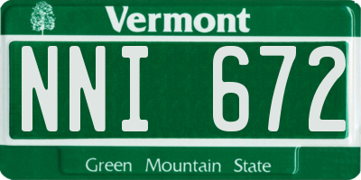 VT license plate NNI672