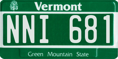 VT license plate NNI681