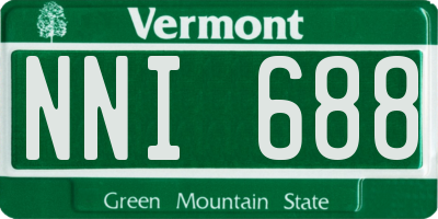 VT license plate NNI688