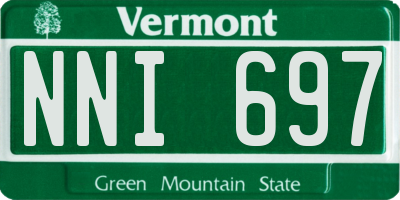 VT license plate NNI697