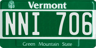 VT license plate NNI706