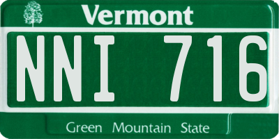 VT license plate NNI716