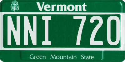 VT license plate NNI720