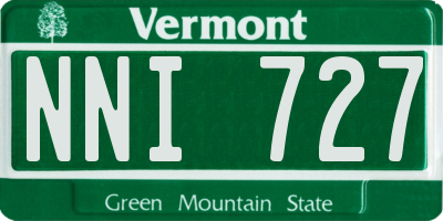 VT license plate NNI727