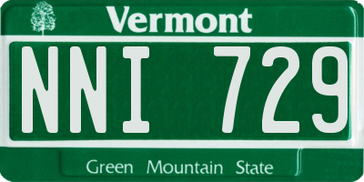 VT license plate NNI729