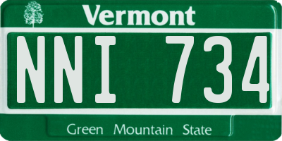 VT license plate NNI734