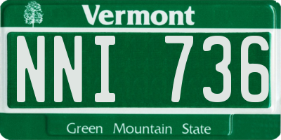 VT license plate NNI736