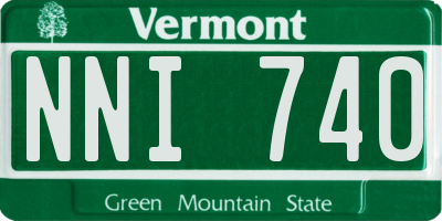 VT license plate NNI740