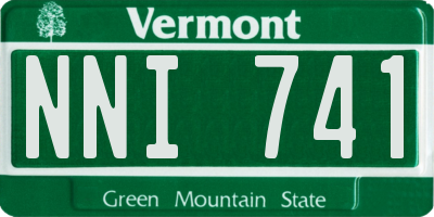 VT license plate NNI741