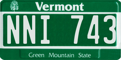 VT license plate NNI743