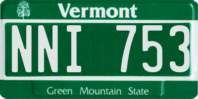 VT license plate NNI753