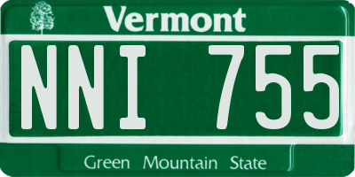 VT license plate NNI755
