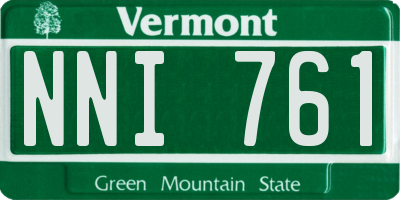 VT license plate NNI761