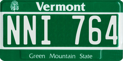 VT license plate NNI764
