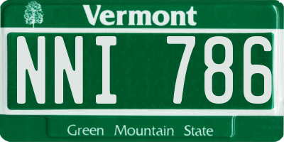 VT license plate NNI786