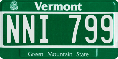 VT license plate NNI799