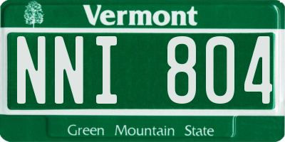 VT license plate NNI804