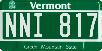 VT license plate NNI817