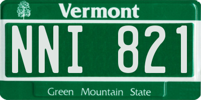 VT license plate NNI821
