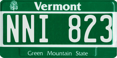 VT license plate NNI823