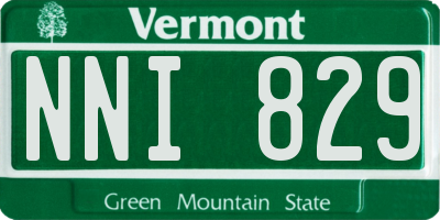 VT license plate NNI829