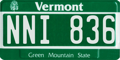 VT license plate NNI836