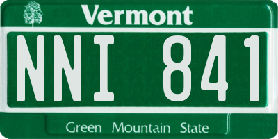 VT license plate NNI841
