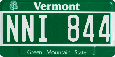 VT license plate NNI844