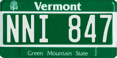 VT license plate NNI847