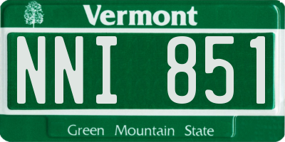 VT license plate NNI851