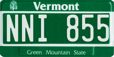 VT license plate NNI855