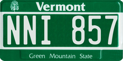 VT license plate NNI857