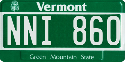 VT license plate NNI860