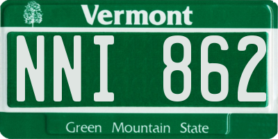 VT license plate NNI862