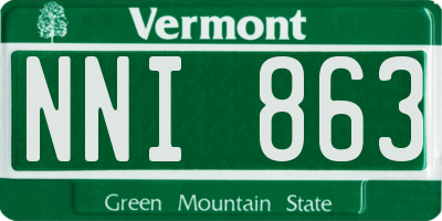 VT license plate NNI863