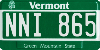 VT license plate NNI865