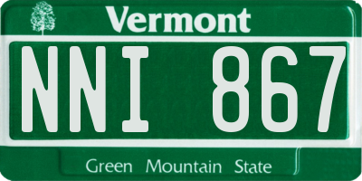 VT license plate NNI867