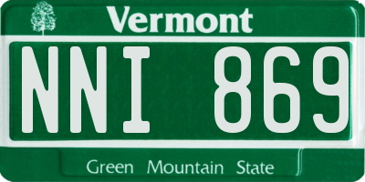 VT license plate NNI869