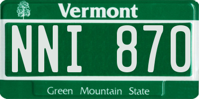 VT license plate NNI870