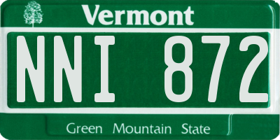 VT license plate NNI872