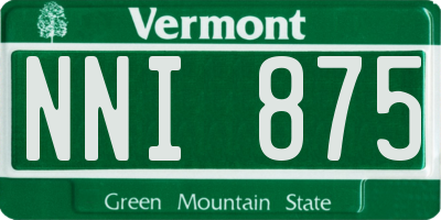 VT license plate NNI875