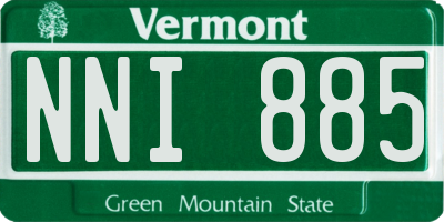 VT license plate NNI885
