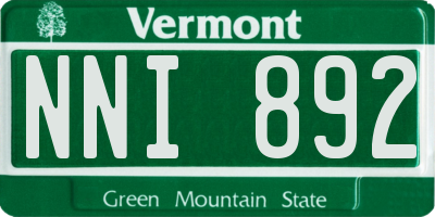 VT license plate NNI892