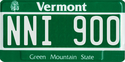 VT license plate NNI900