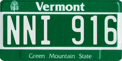 VT license plate NNI916